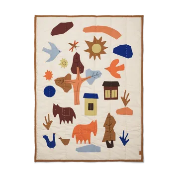 Pikowany koc Villiga 80x110 cm - Off-white - Ferm Living