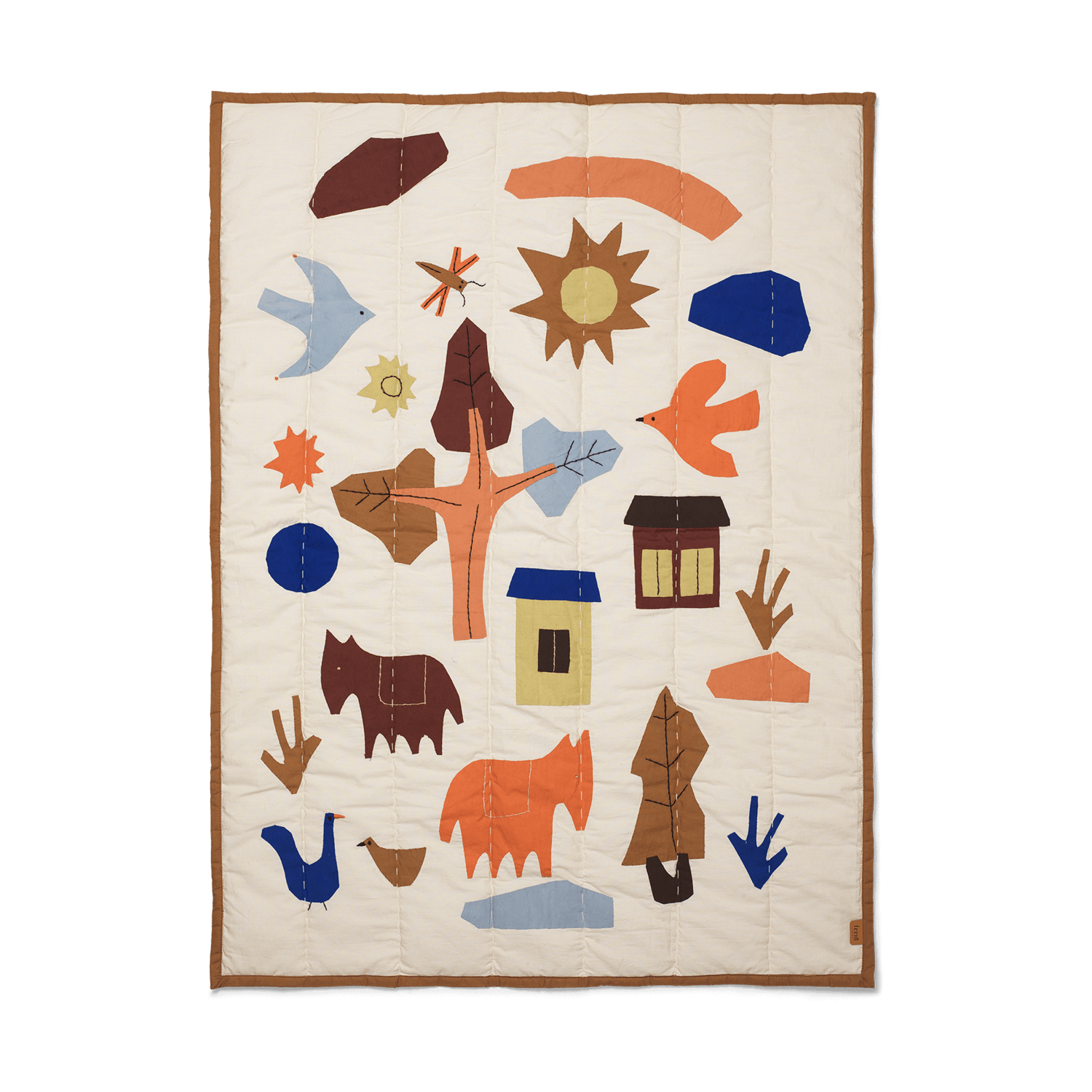Ferm Living Pikowany koc Villiga 80x110 cm Off-white