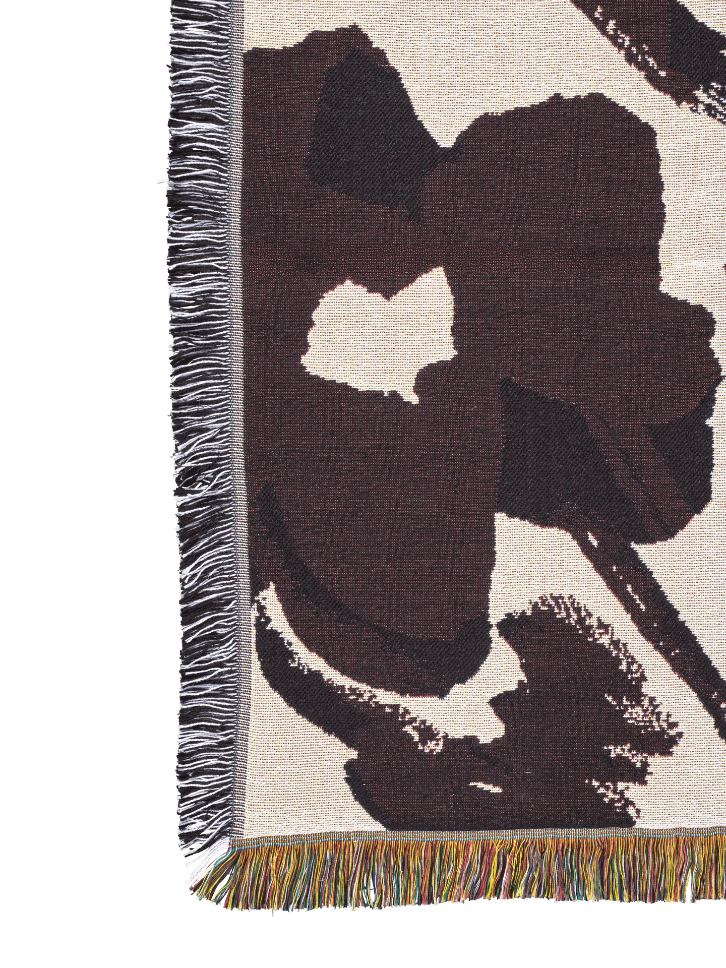 Pled Cilla tapestry 120x170 cm, Off-white-Dark grape Ferm Living