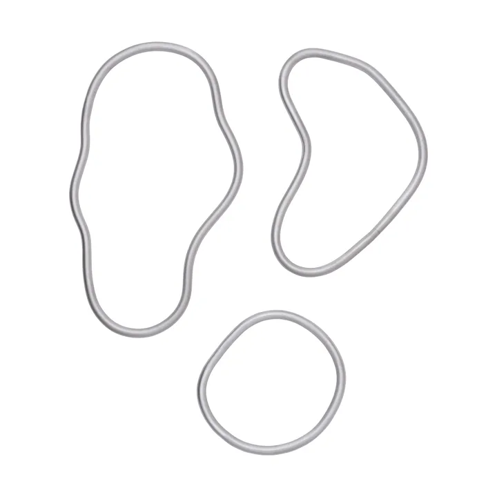 Podkładka pod gorące naczynia Pond, 3 elementy - Aluminium - Ferm Living