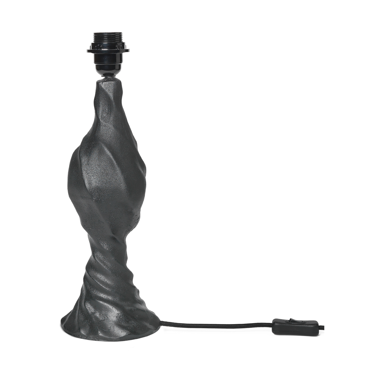 Ferm Living Podstawa lampy Moltan 40 cm Black | Skandynawski Design | Podstawy lamp | Czarny