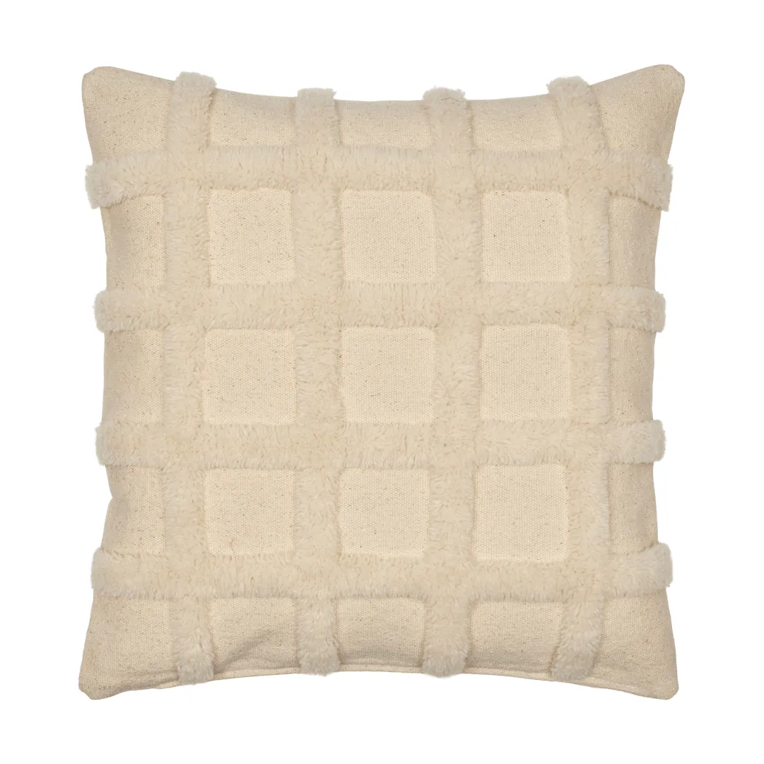 Poduszka Norte grid, Off-white, 50x50 cm Ferm Living