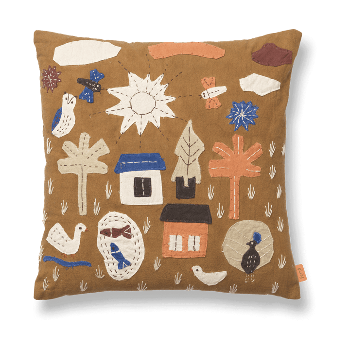 Poduszka Village 40x40 cm - Cukrowa wodorostowa - Ferm Living