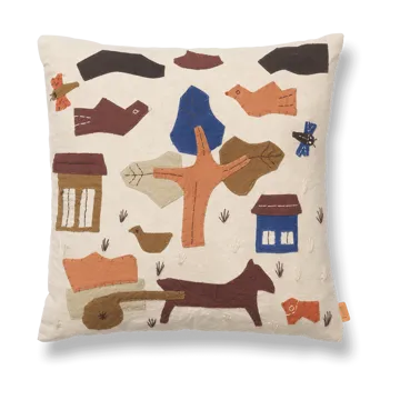 Poduszka Village 40x40 cm - Kremowy - Ferm Living