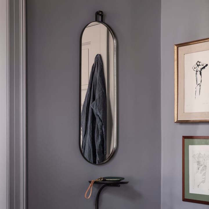 Poise lusterko owalne, black Ferm Living