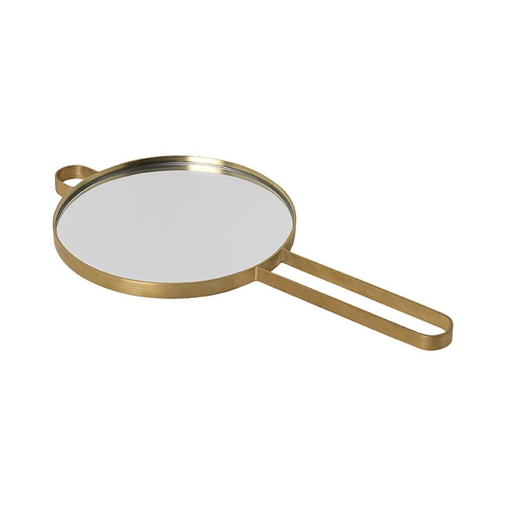Poise lusterko pordęczne - brass - Ferm Living