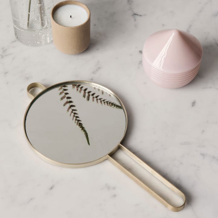 Poise lusterko pordęczne, brass Ferm Living