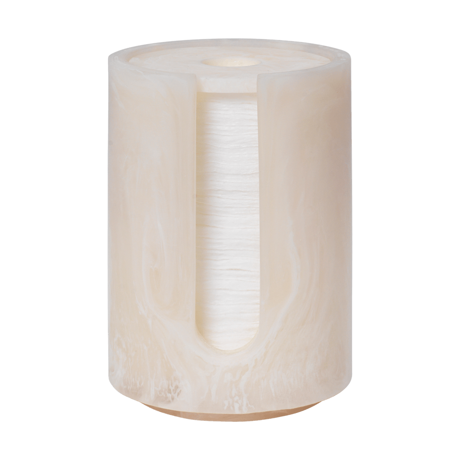 Ferm Living Pojemnik na płatki kosmetyczne Mist 11,8xØ8 cm Pearl