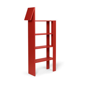 Półka na książki Giraffe 69x140 cm - Poppy Red - Ferm Living