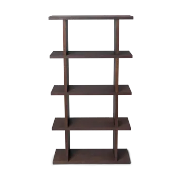 Półka na książki Kona 1x4 - Dark stained - Ferm Living