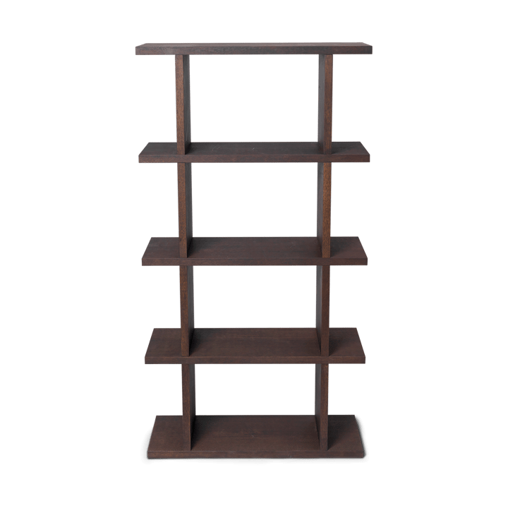Półka na książki Kona 1x4 - Dark stained - Ferm Living