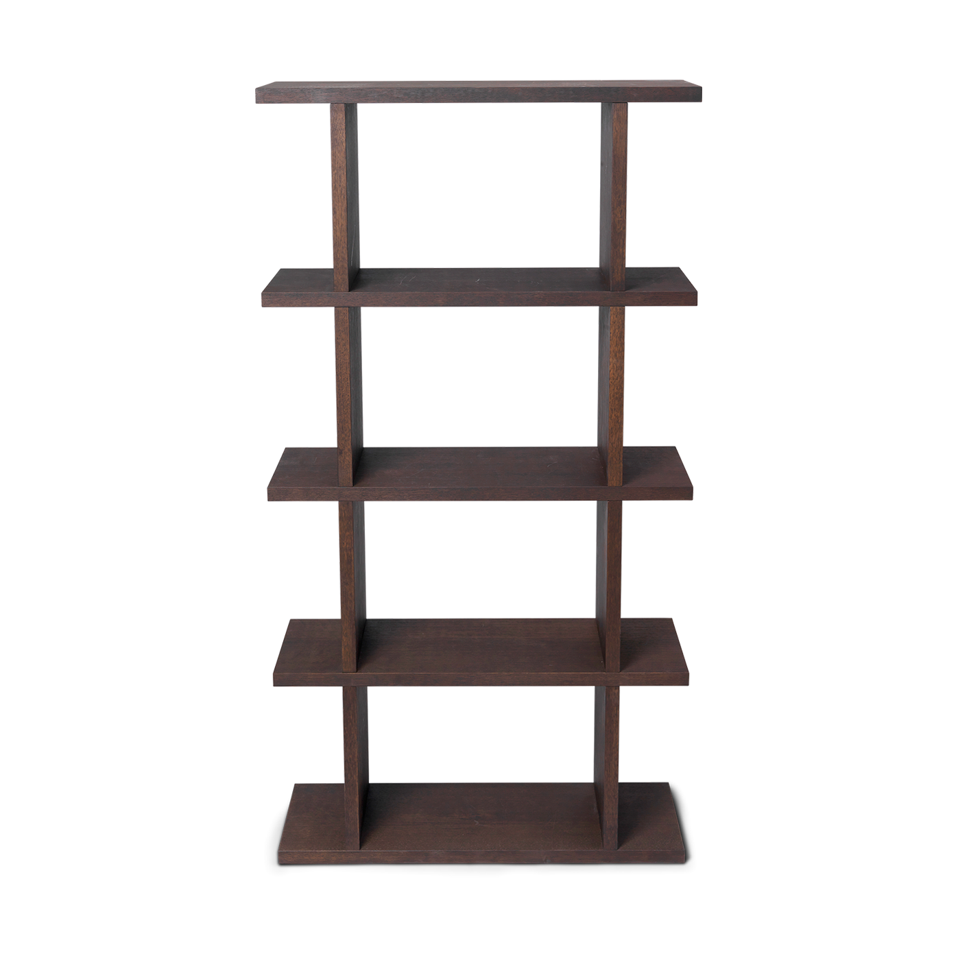 Ferm Living Półka na książki Kona 1x4 Dark stained | Skandynawski Design | Półki i systemy półek | Brązowy