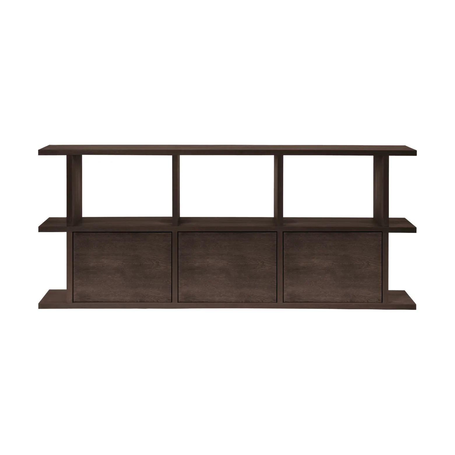 Półka na książki Kona 3x2, Dark stained, w tym 3 wkłady do szafki Ferm Living