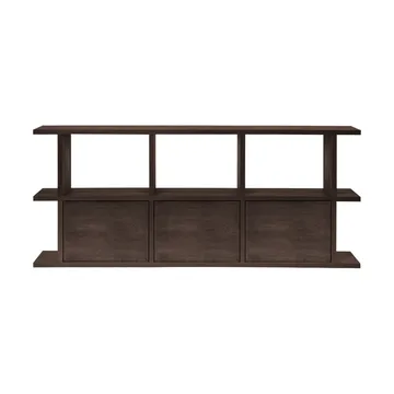 Półka na książki Kona 3x2 - Dark stained, w tym 3 wkłady do szafki - Ferm Living