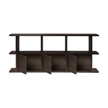 Półka na książki Kona 3x2 - Dark stained, w tym 3 wkłady do szafki - Ferm Living