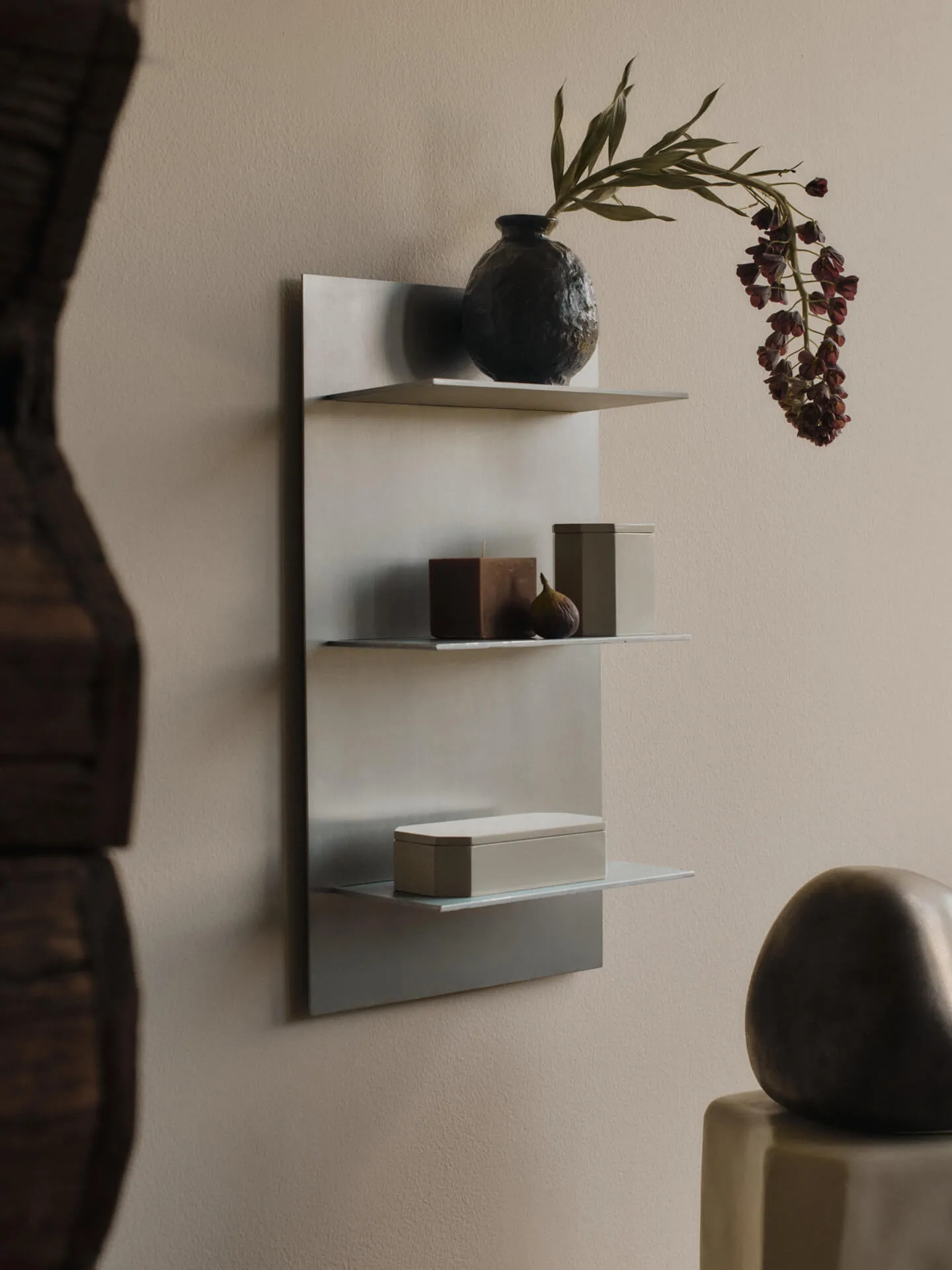 Półka ścienna Lager vägghylla triple, Aluminium Ferm Living