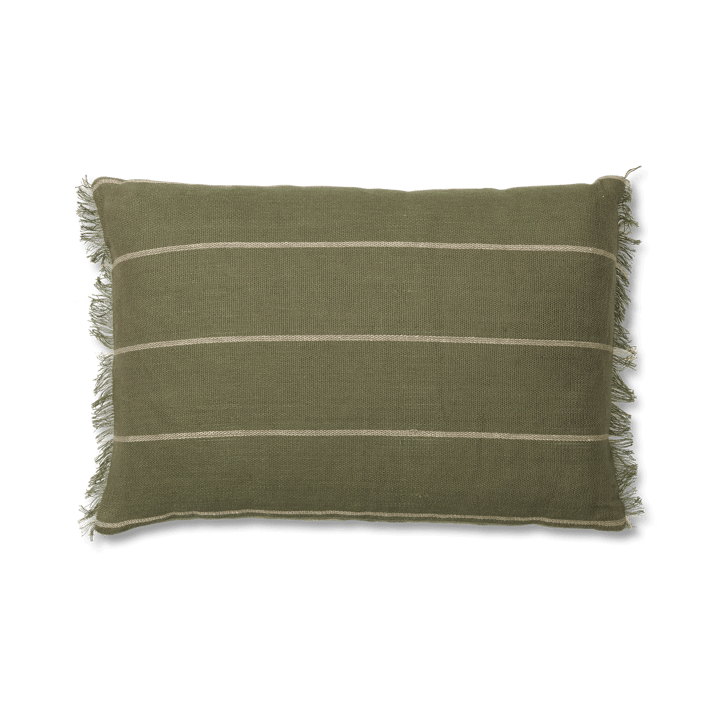 Pokrowiec na poduszkę Calm 40x60 cm - Oliwkowo-ecru - Ferm Living