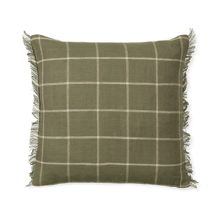 Pokrowiec na poduszkę Calm 50x50 cm - Oliwkowo-ecru - Ferm Living