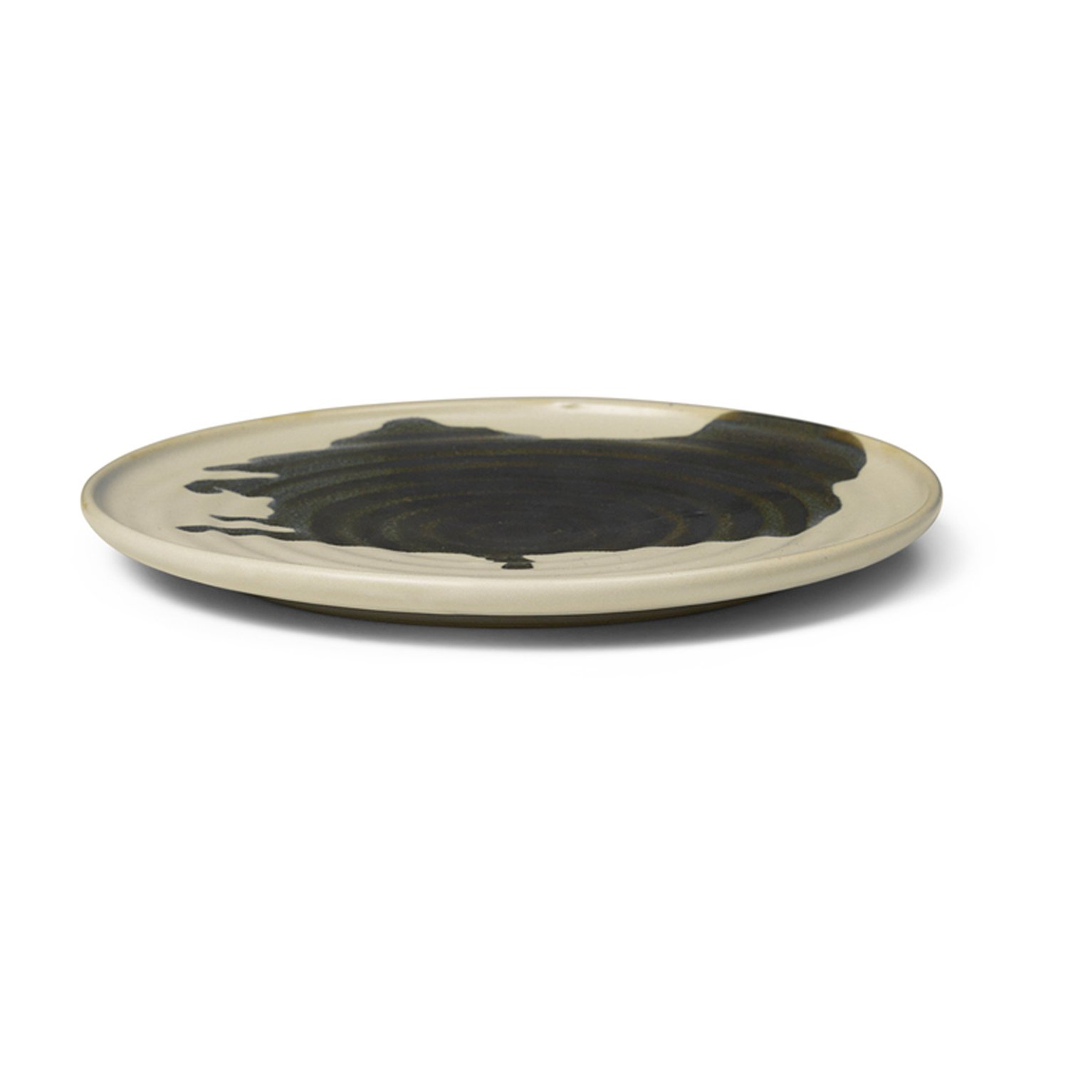 Ferm Living Półmisek Omhu 21 off white-charcoal | Skandynawski Design | Talerze deserowe | Beżowy