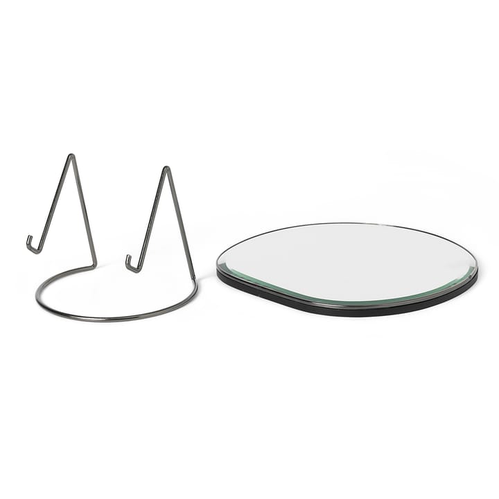 Pond lusterko kosmetyczne, Dark chrome Ferm Living