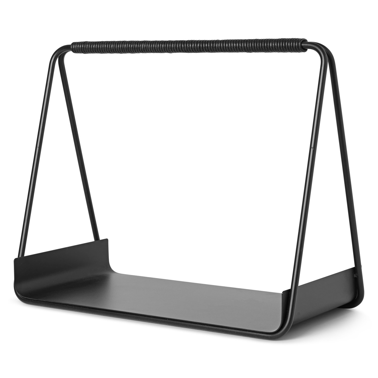 Ferm Living Port kosz na drewno do kominka black | Skandynawski Design | Kosze do przechowywania | Czarny