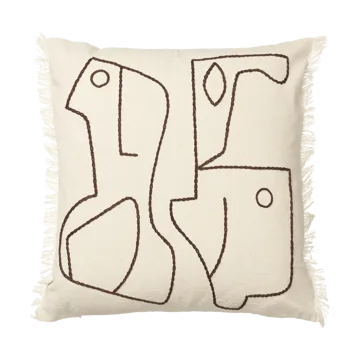 Poszewka na poduszkę Figure 50x50 cm - Kawa o kolorze off-white - Ferm Living