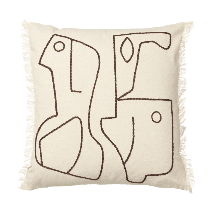 Poszewka na poduszkę Figure 50x50 cm - Kawa o kolorze off-white - Ferm Living