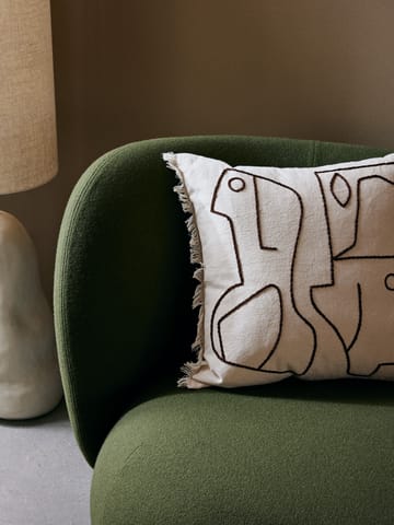 Poszewka na poduszkę Figure 50x50 cm - Kawa o kolorze off-white - ferm LIVING