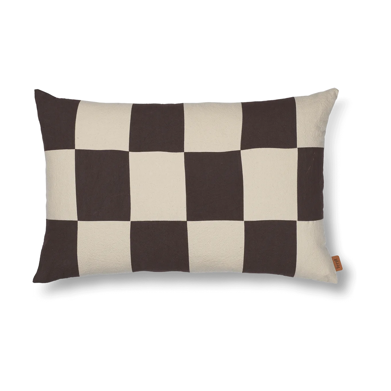 Poszewka na poduszkę Fold patchwork 40x60 cm, Coffee-undyed Ferm Living