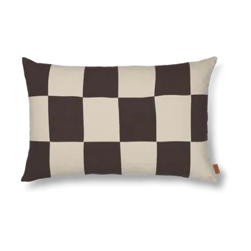 Poszewka na poduszkę Fold patchwork 40x60 cm - Coffee-undyed - Ferm Living