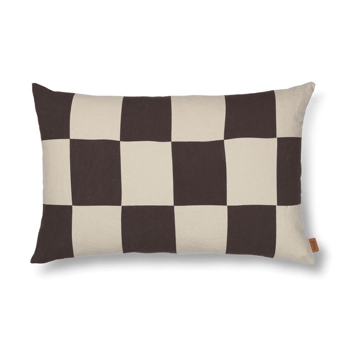 Poszewka na poduszkę Fold patchwork 40x60 cm - Coffee-undyed - Ferm Living