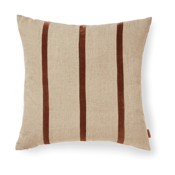 Poszewka Senti Stripe 50x50 cm - Linen-carob brown - Ferm Living