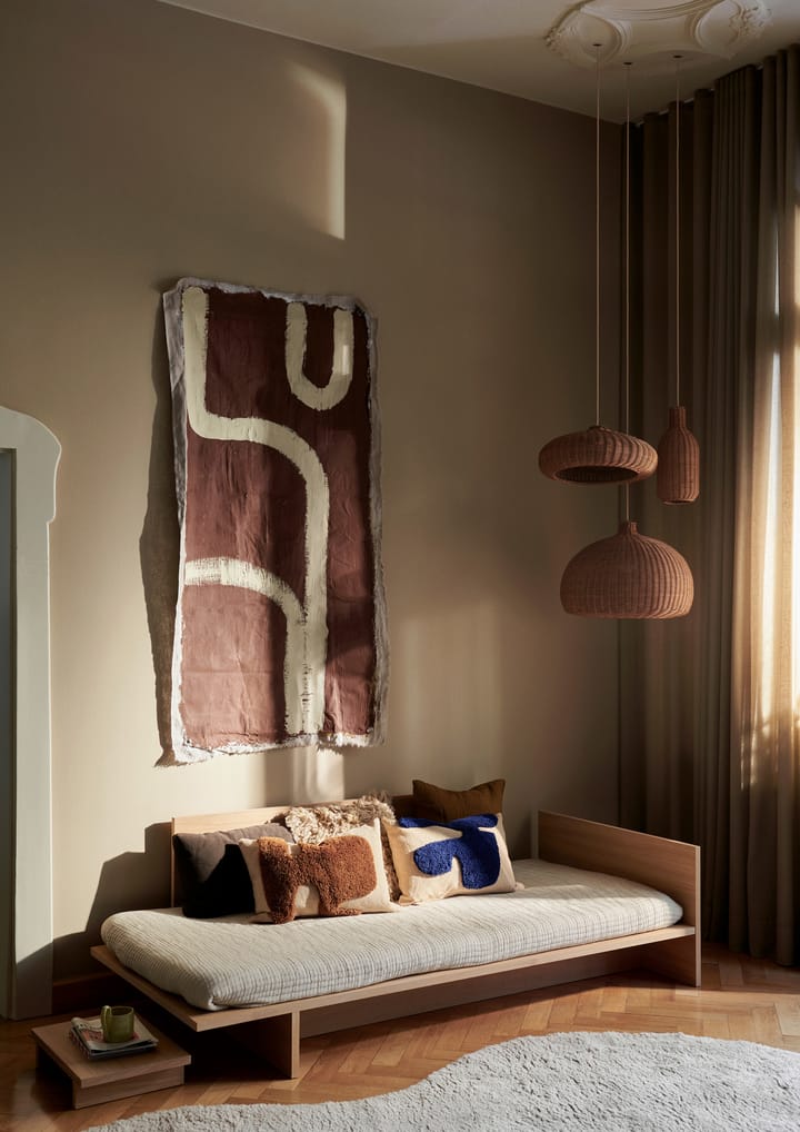 Prostokątna poduszka Lay 40x60 cm, Sand / Jaskrawy niebieski Ferm Living
