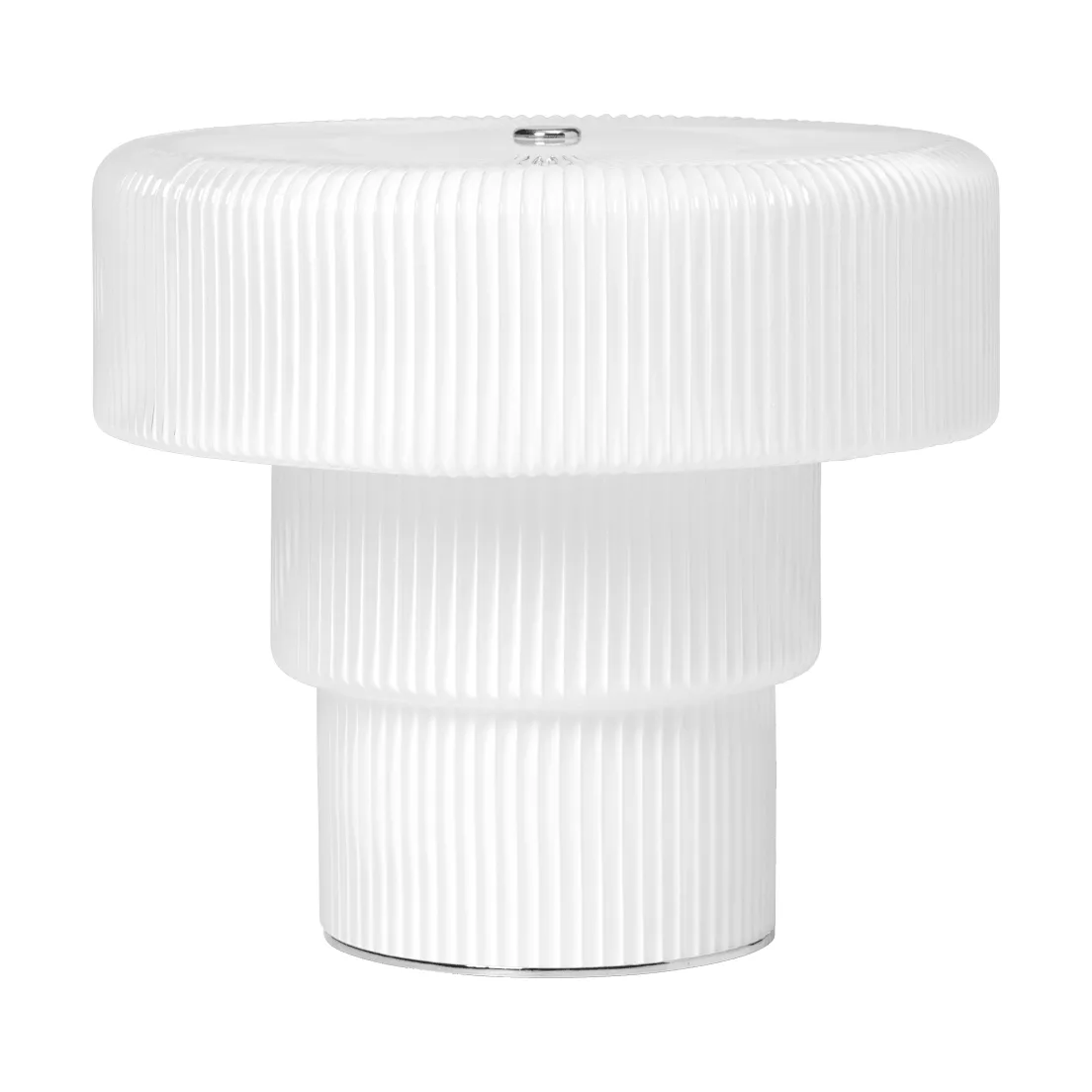 Przenośna lampka stołowa Ripple, White, 16,5 cm Ferm Living
