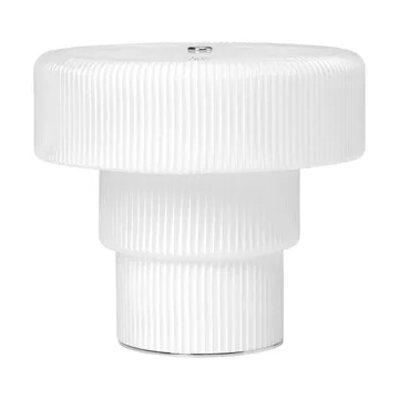 Przenośna lampka stołowa Ripple - White, 16,5 cm - Ferm Living