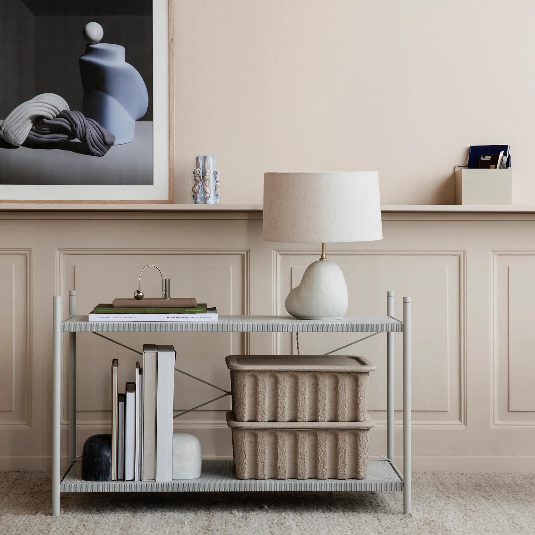 Pudełko do przechowywania Ferm z pokrywką papierową 2 szt., Brązowe Ferm Living