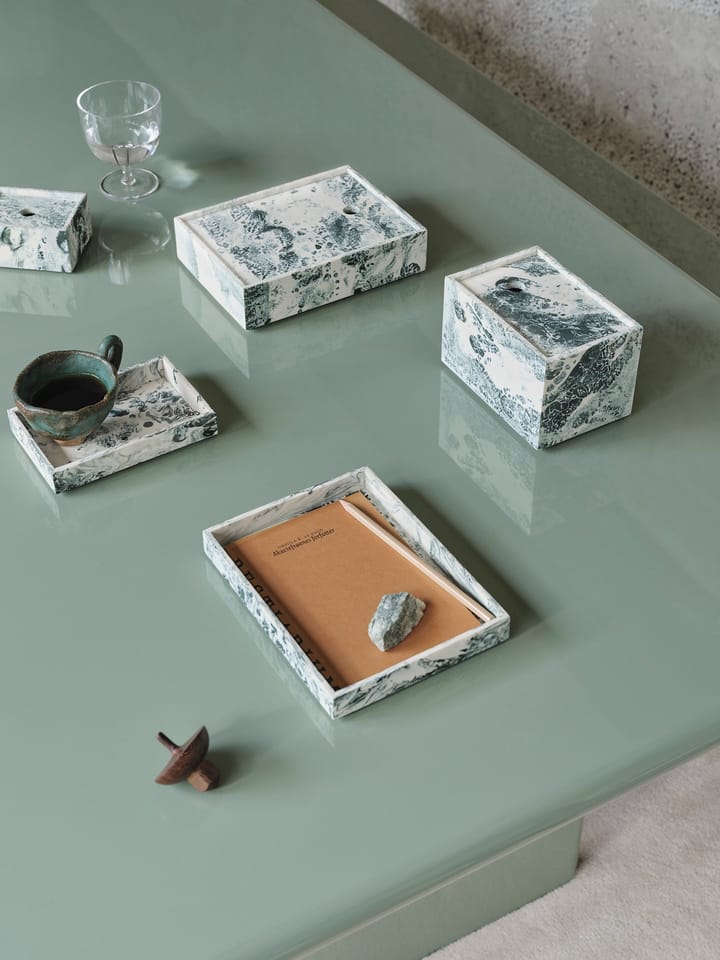 Pudełko do przechowywania Mist 10x15 cm, Emerald-off white Ferm Living