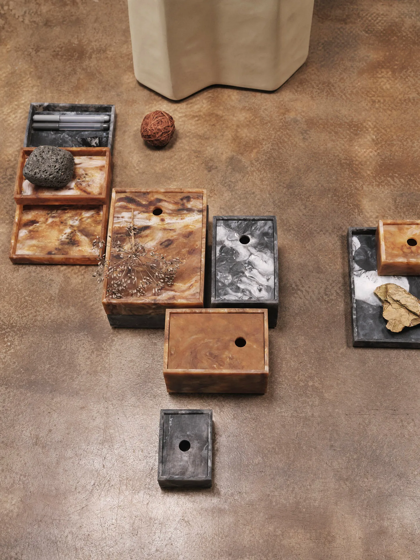 Pudełko do przechowywania Mist 15x20 cm, Charcoal Ferm Living