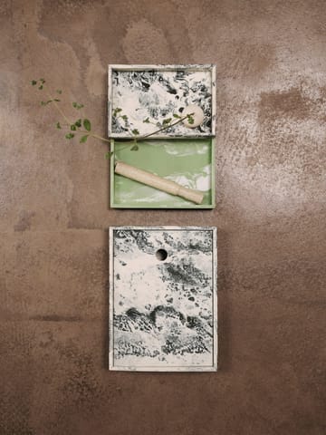 Pudełko do przechowywania Mist 15x20 cm - Emerald-off white - Ferm Living
