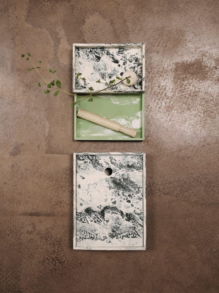 Pudełko do przechowywania Mist 15x20 cm, Emerald-off white Ferm Living