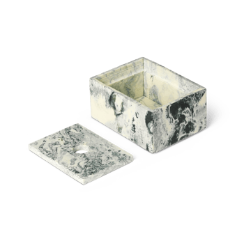 Pudełko do przechowywania Mist 7,5x10 cm - Emerald-off white - Ferm Living