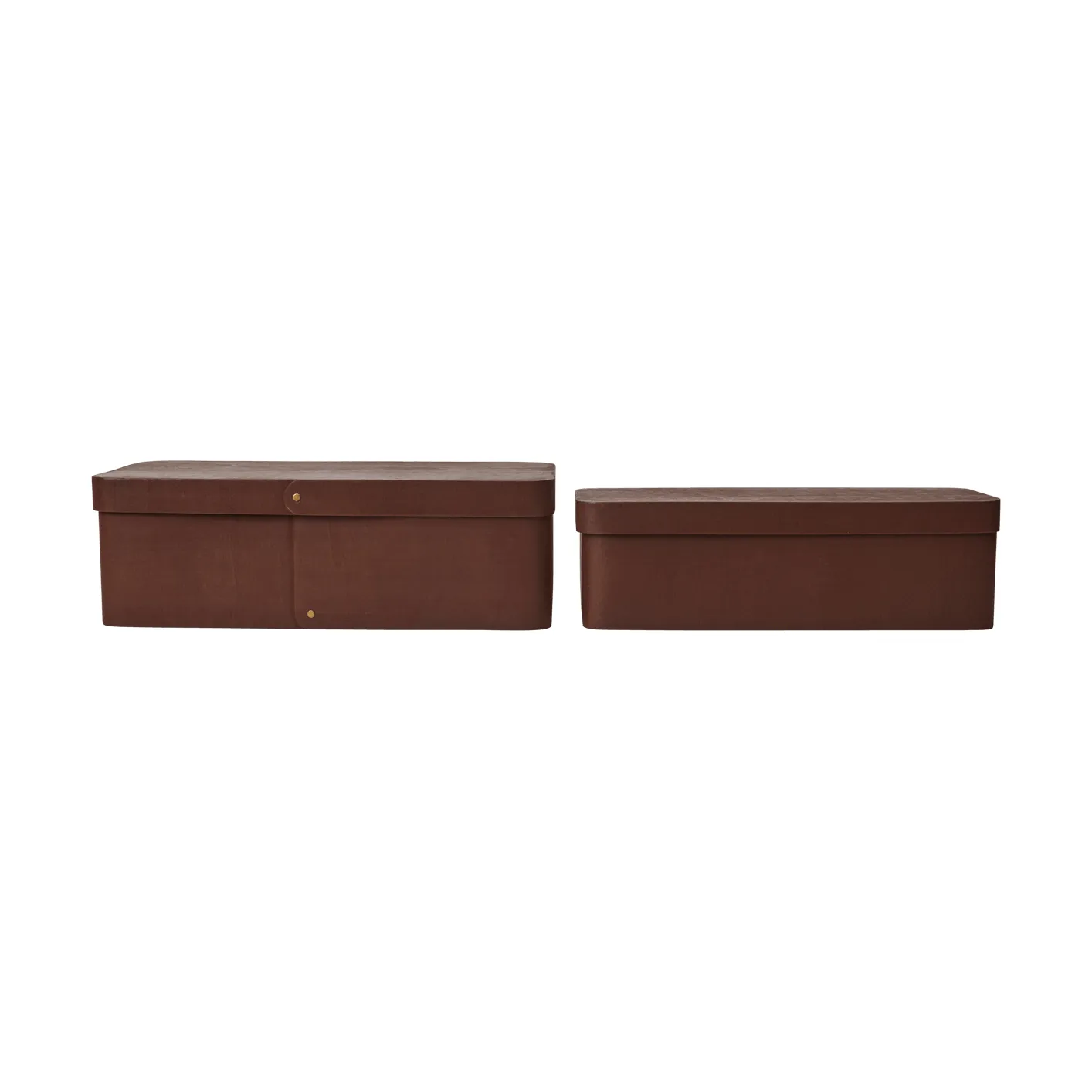 Pudełko do przechowywania Vekla 2 części, Dark pecan, long Ferm Living