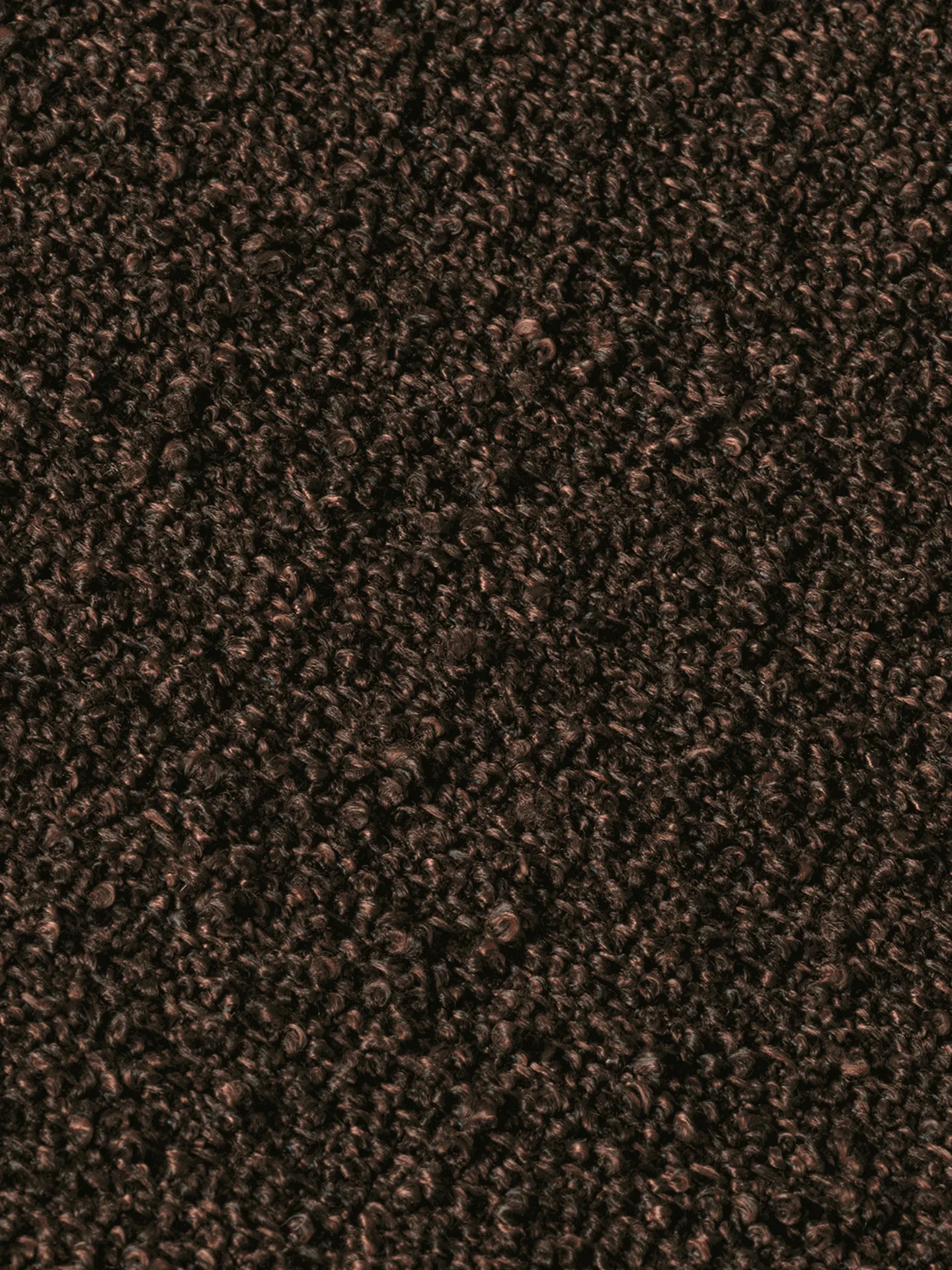 Pufa Rouli pouf pure bouclé, Chestnut brown Ferm Living