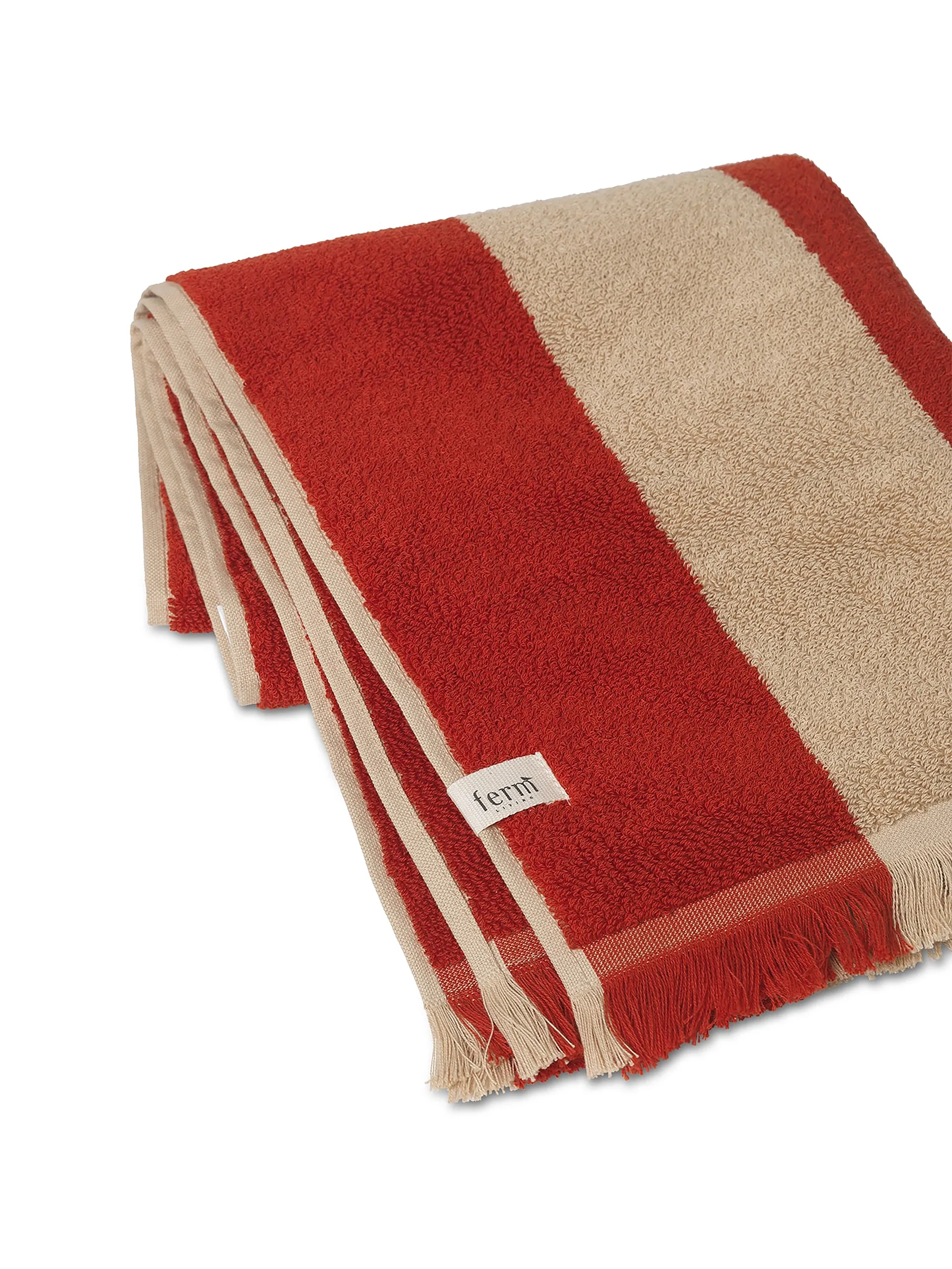 Ręcznik Alee 50x100 cm, Light camel-red Ferm Living
