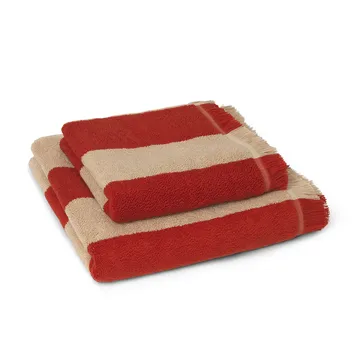Ręcznik Alee 50x100 cm - Light camel-red - Ferm Living