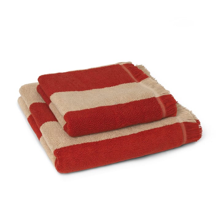 Ręcznik Alee 50x100 cm - Light camel-red - ferm LIVING