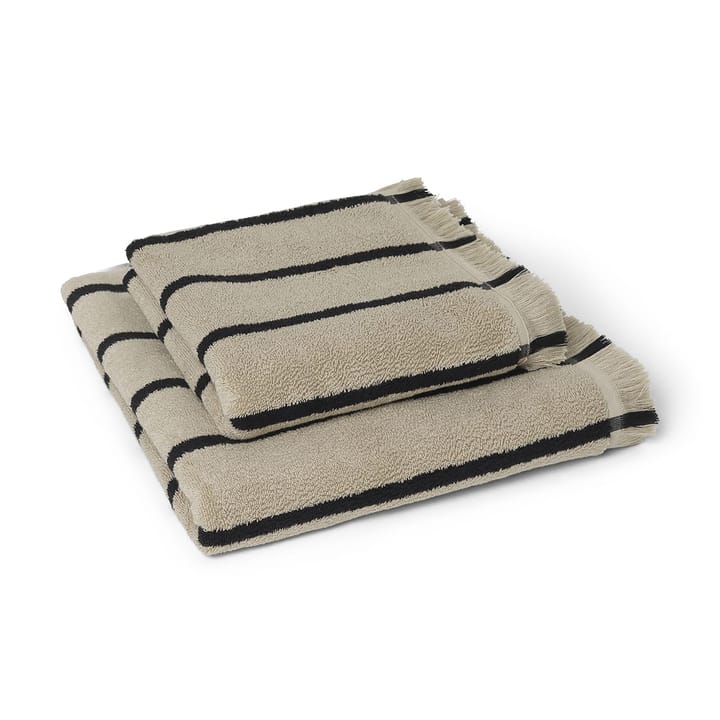 Ręcznik Alee 50x100 cm - Sand-black
​ - ferm LIVING