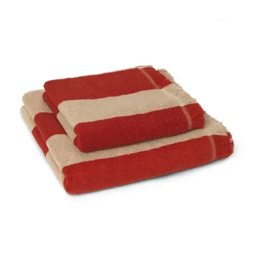 Ręcznik Alee 70x140 cm - Light camel-red - Ferm Living
