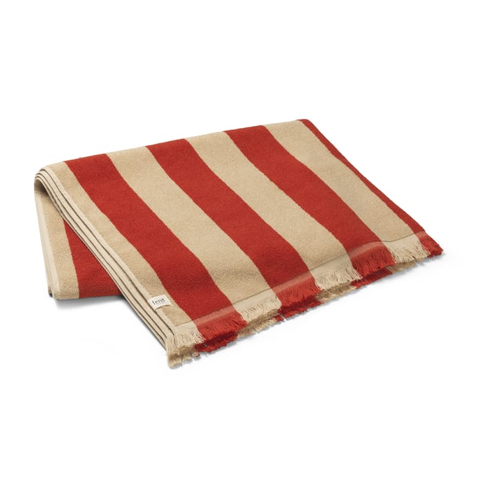 Ręcznik kąpielowy Alee 100x150 cm - Light Camel-Red - ferm LIVING