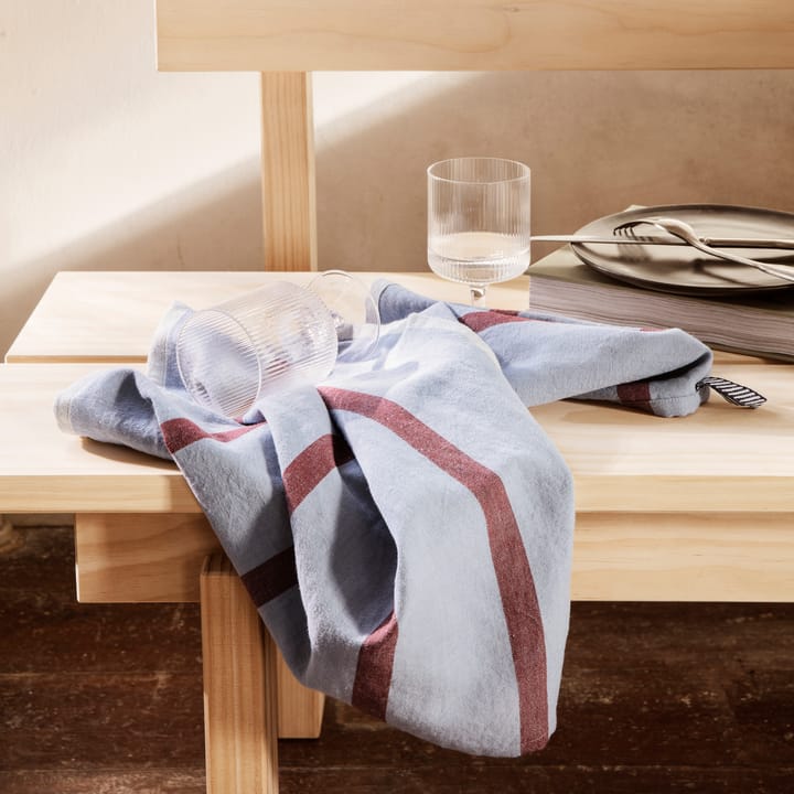 Ręcznik kuchenny Hale 50x70 cm - Faded blue-burgundy - ferm LIVING